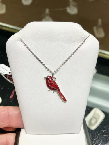 Silver Cardinal Adjustable Necklace