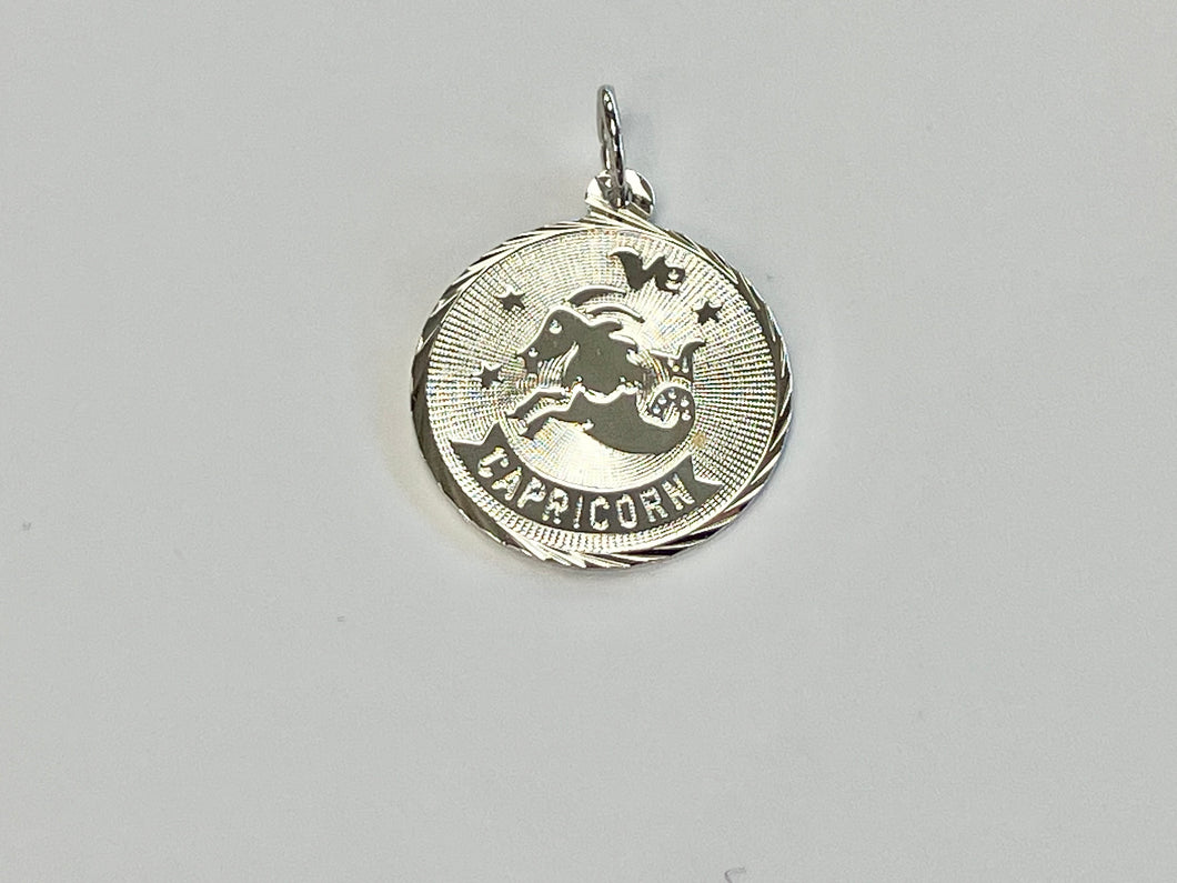 Capricorn Silver Charm
