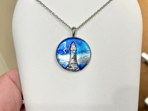 Lighthouse Sterling Silver Adjustable Necklace