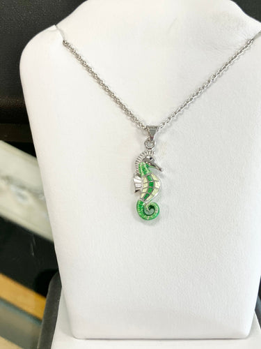 Silver Seahorse Adjustable Necklace