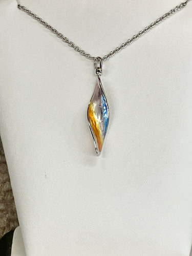 Silver Aurora Sunset Adjustable Necklace