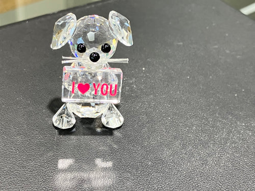 Puppy Gram Crystal Figurine