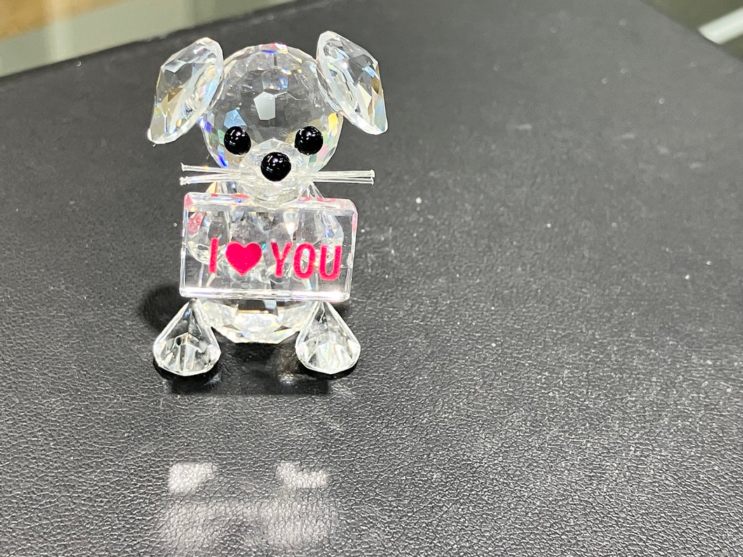 Puppy Gram Crystal Figurine