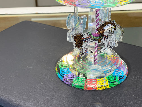 Carousel Glass Figurine