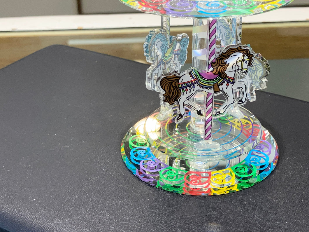 Carousel Glass Figurine