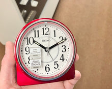 Load image into Gallery viewer, Red Seiko Travel Alarm Clock