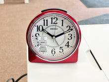 Load image into Gallery viewer, Red Seiko Travel Alarm Clock