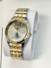 Laden Sie das Bild in den Galerie-Viewer, Seiko Two Tone Stainless Steel Watch With Grey Dial