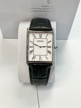 Laden Sie das Bild in den Galerie-Viewer, Seiko Stainless Steel Watch With Black Leather Strap