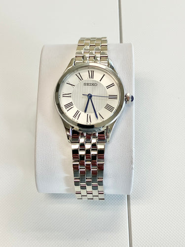 Seiko Woman's Stainless Steel Watch With Roman Numerals
