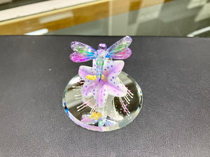 Dragon Fly, Lavender Lily Glass Figurine