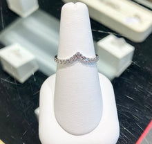 Load image into Gallery viewer, White Gold Curved Diamond Wedding Ring