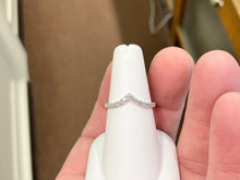 Load image into Gallery viewer, White Gold Curved Diamond Wedding Ring