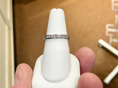 Channel Set Diamond Wedding Ring 0.25 Carats