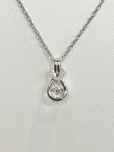 Silver Shimmer Diamond Pendant