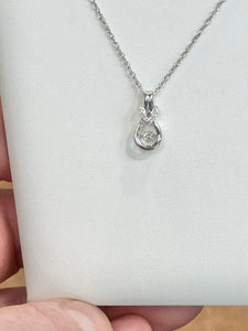 Silver Shimmer Diamond Pendant