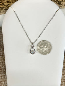 Silver Shimmer Diamond Pendant