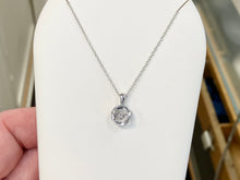 Cargar imagen en el visor de la galería, Silver Shimmer Diamond Pendant And Chain