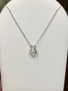 Silver Shimmer Diamond Pendant