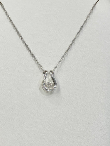 Silver Shimmer Diamond Pendant