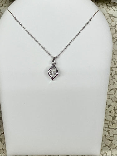 Silver Shimmer Diamond Pendant