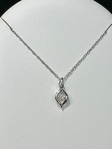 Silver Shimmer Diamond Pendant