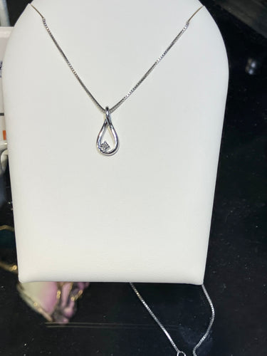 Silver Natural Diamond Pendant
