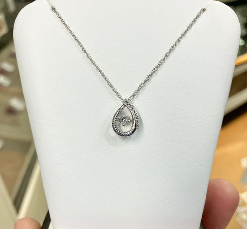 Silver Shimmer Diamond Pendant