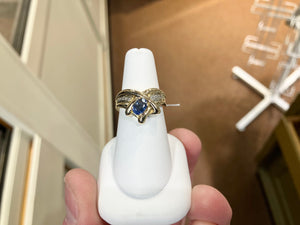 Sapphire And Diamond Gold Ring
