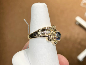 Sapphire And Diamond Gold Ring