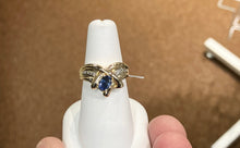 Load image into Gallery viewer, Sapphire And Diamond Gold Ring
