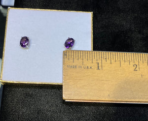Amethyst White Gold Earrings