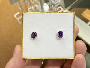 Amethyst White Gold Earrings