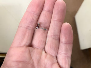 Garnet White Gold Earrings
