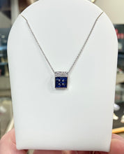 Load image into Gallery viewer, Sapphire And Diamond White Gold Pendant