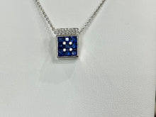 Load image into Gallery viewer, Sapphire And Diamond White Gold Pendant
