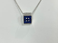 Load image into Gallery viewer, Sapphire And Diamond White Gold Pendant