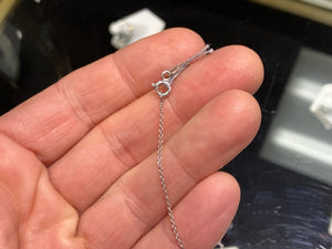 Sapphire And Diamond White Gold Pendant