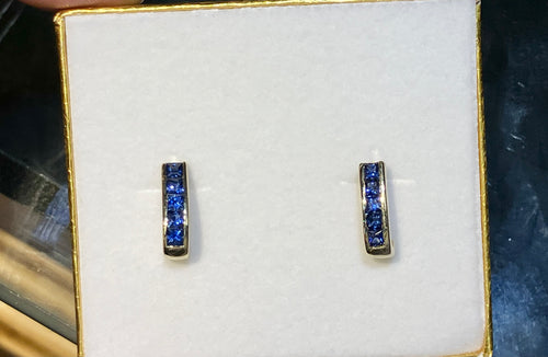 Sapphire Gold Earrings