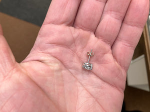 Aquamarine White Gold Earrings