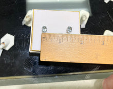 Load image into Gallery viewer, Aquamarine White Gold Earrings
