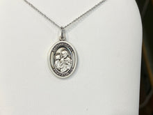 Load image into Gallery viewer, Saint Joseph Silver Pendant With 18 Inch Chain Religious