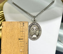 Load image into Gallery viewer, Our Lady Of All Nations Silver Pendant And Chain