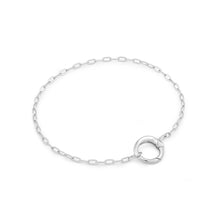 Cargar imagen en el visor de la galería, Silver Mini Link Charm Chain Connector Bracelet