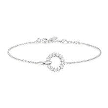 Load image into Gallery viewer, Silver Interlinked Circles Pave Bracelet