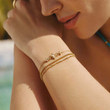Cargar imagen en el visor de la galería, Gold Linked Star Bracelet