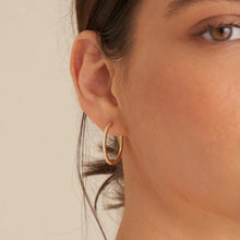 Charger l'image dans la galerie, Cubic Zirconia Gold Plated Hoop Earrings