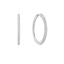 Laden Sie das Bild in den Galerie-Viewer, Glam Silver Hoop Earrings