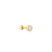 Laden Sie das Bild in den Galerie-Viewer, Gold Solitaire Cubic Zirconia Barbell Ania Haie
