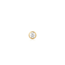 Laden Sie das Bild in den Galerie-Viewer, Gold Solitaire Cubic Zirconia Barbell Ania Haie